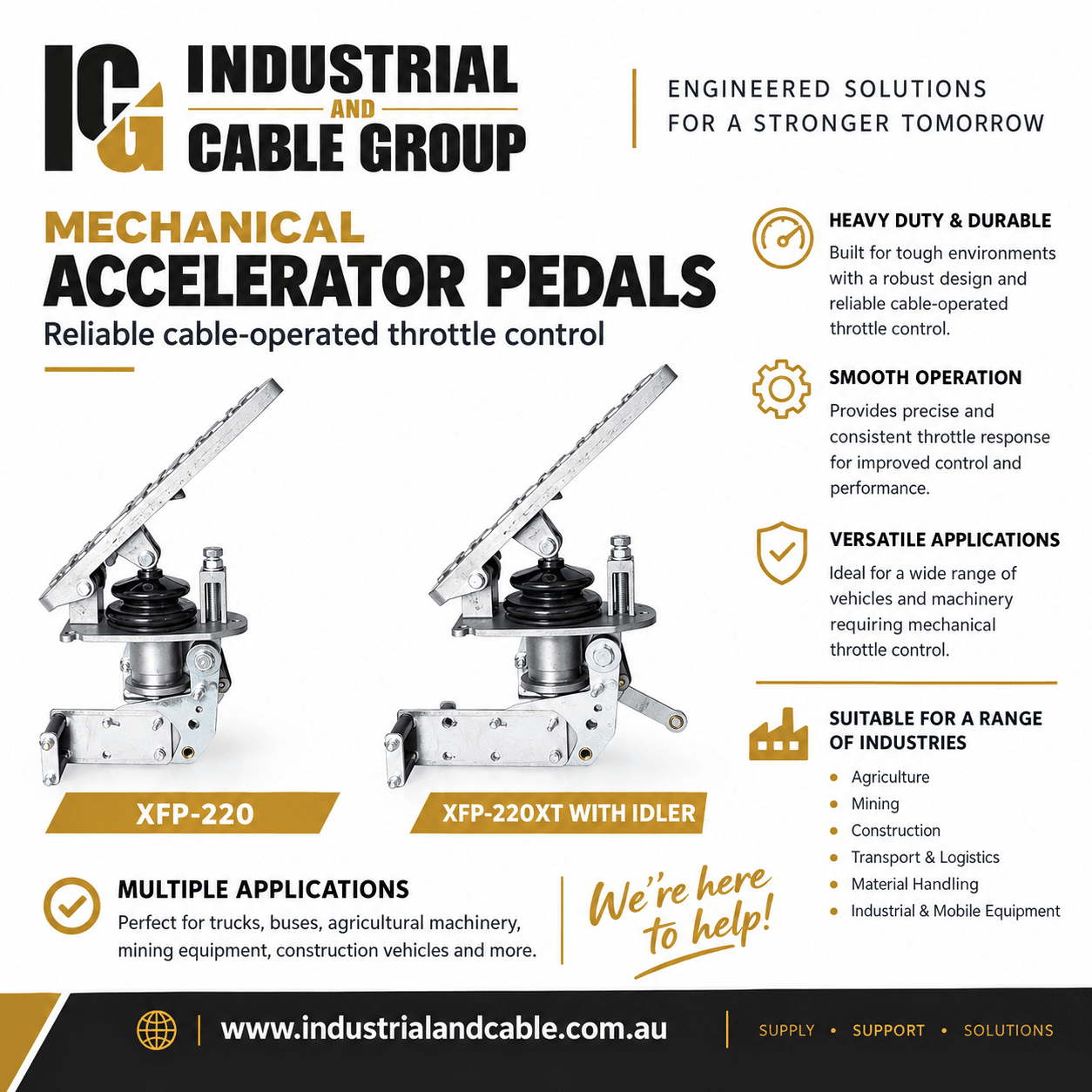 Mechanical Accelerator Pedals: Choosing the Right Cable-Operated Throttle Control Mechanical Accelerator Pedals: Choosing the Right Cable-Operated Throttle Control
